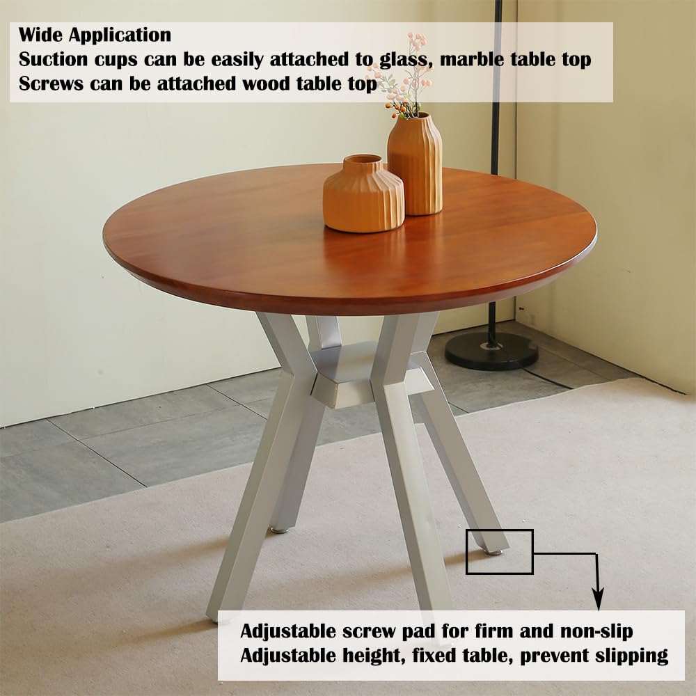 Metal Table Base，Modern Coffee Table Legs 28 Inch, Dining Furniture Legs for Glass, Marble, and Wood Table Tops, Heavy Duty Desk Legs for Home,Kitchen,Office (Silver)