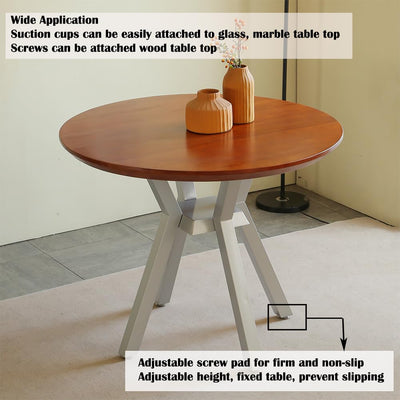 Metal Table Base，Modern Coffee Table Legs 28 Inch, Dining Furniture Legs for Glass, Marble, and Wood Table Tops, Heavy Duty Desk Legs for Home,Kitchen,Office (Silver)