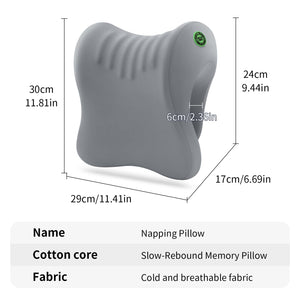 Ergonomic Office Chair Headrest, Adjustable Neck Support Pillow with Removable Washable Cover, Universal Head Rest Attachment for Office Chairs, Wheelchairs, Desk Chair Napping (Gray)