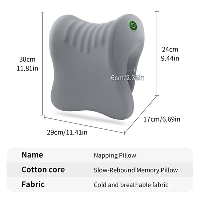 Ergonomic Office Chair Headrest, Adjustable Neck Support Pillow with Removable Washable Cover, Universal Head Rest Attachment for Office Chairs, Wheelchairs, Desk Chair Napping (Gray)