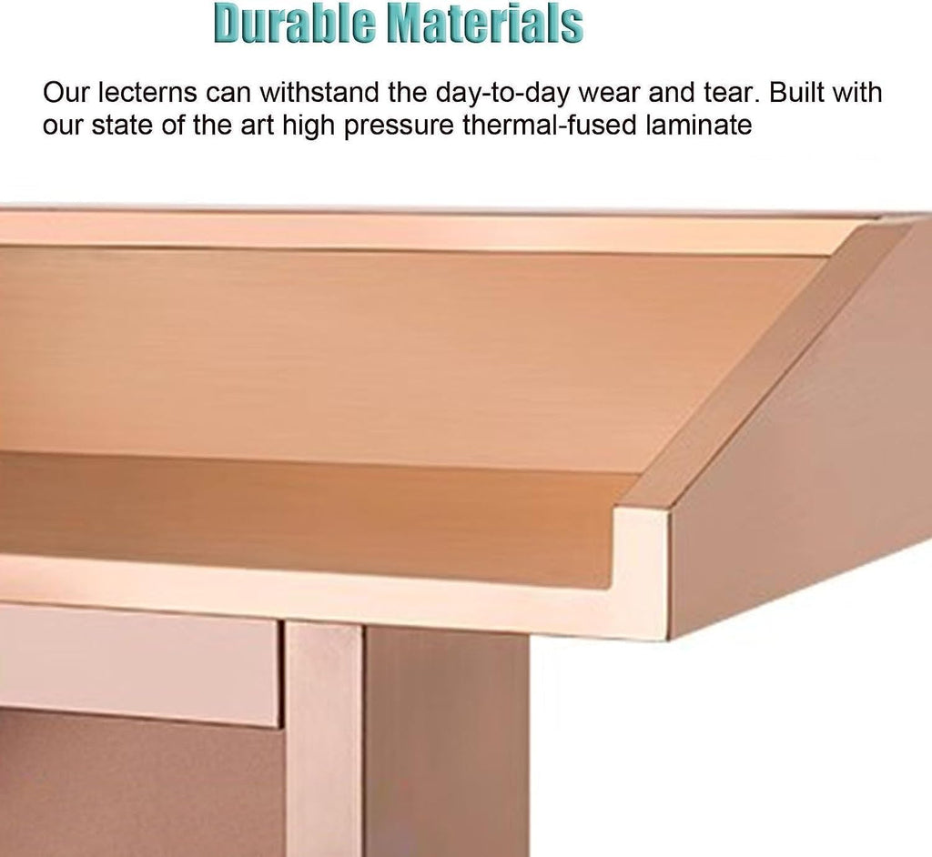 Heavy Duty Podium Stainless Steel Lecterns Stylish Modern Pulpits Well Designed Podium Stand Edge Guard Podium Widely Used