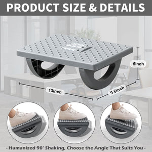 Foot Rest for Under Desk at Work - Ergonomic Foot Stools for Under Office Desk - Rocking Footrest with Roller Massager - Leg Rest for Chair, Computer Gaming -13