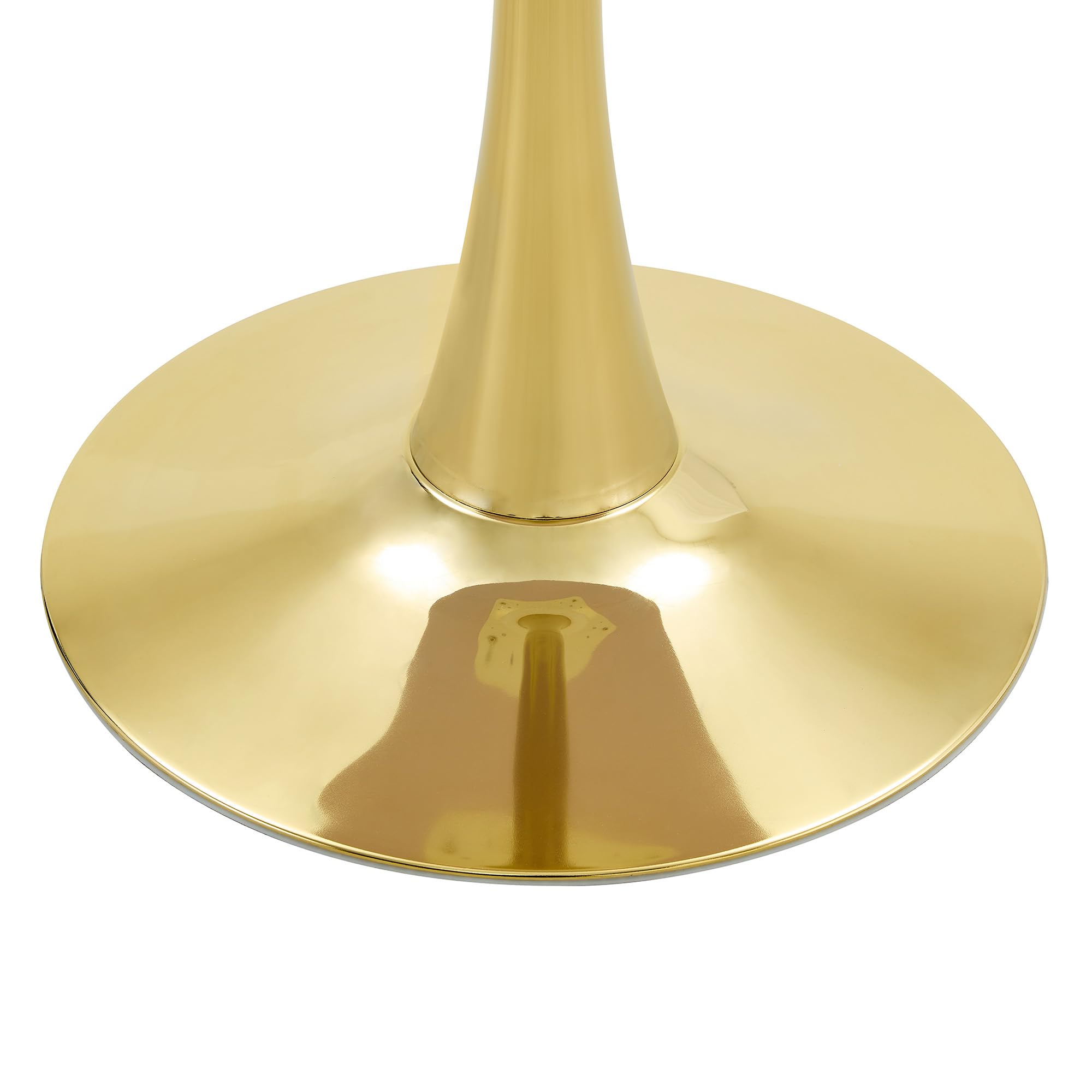 Round Dining Table, 23.6" Circle Tulip Table with Thickened Tabletop & Metal Pedestal, Mid Century Modern Bistro Table for Kitchen, Small Places, Living Room