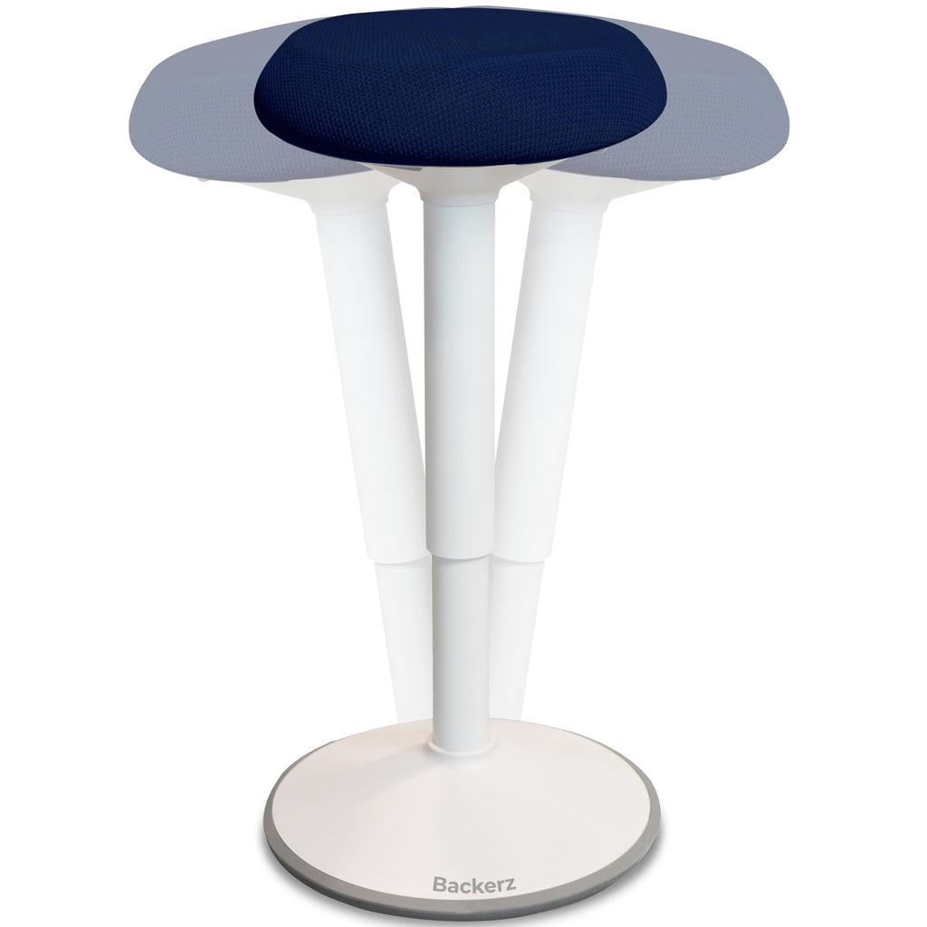 Standing Desk Stool Chair, Height Adjustable Stool 21-31 inch for Office and Classroom, Swivel seat, Anti-Slip Bottom Ergonomic Wobble Stool with Rocking Motion, Blue