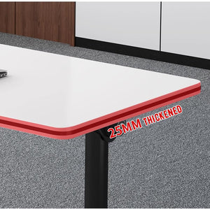 Conference Table Foldable Meeting Tables, Mobile Training Table with Wheels, Flip Top Rolling Seminar Meeting Table for Office,Meeting Room,classr (Grey, 47.2×23.6×29.5in)