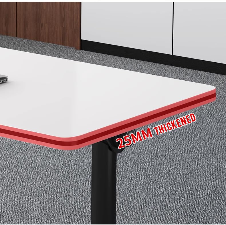 Conference Table Foldable Meeting Tables, Mobile Training Table with Wheels, Flip Top Rolling Seminar Meeting Table for Office,Meeting Room,classr (Grey, 63×23.6×29.5in)