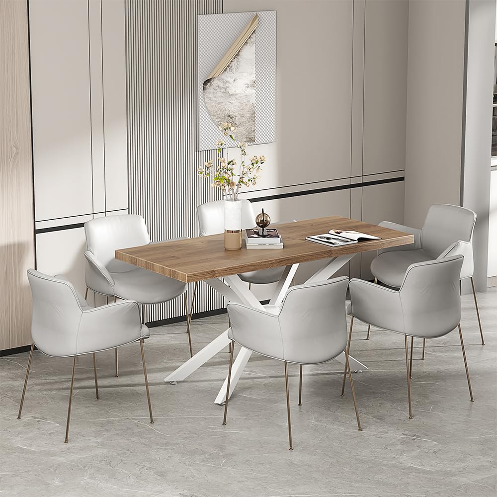 Modern Table Base 29" Metal Dining Table Legs with Suction Cups, Desk Base for Marble,Glass,Wood Top, Furniture Legs for Coffee Table, Home,Kitchen, Office (White)