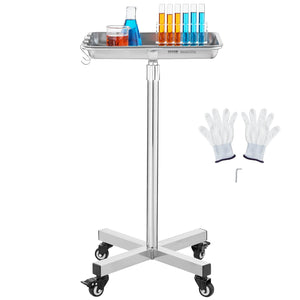 Mayo Stand, Stainless Steel Mayo Tray, Load Capacity up to 36 lbs, Adjustable Height 31.9