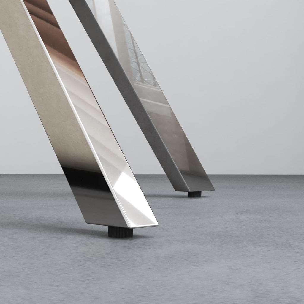 Small Side Coffee Table with Chromed Legs, Tempered Glass Square Modern End Table for Living Room Sofa Home Office (1, Silver, 20"×20"×22")