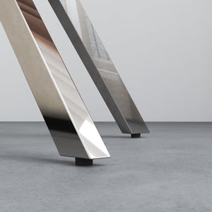 Small Side Coffee Table with Chromed Legs, Tempered Glass Square Modern End Table for Living Room Sofa Home Office (1, Silver, 20