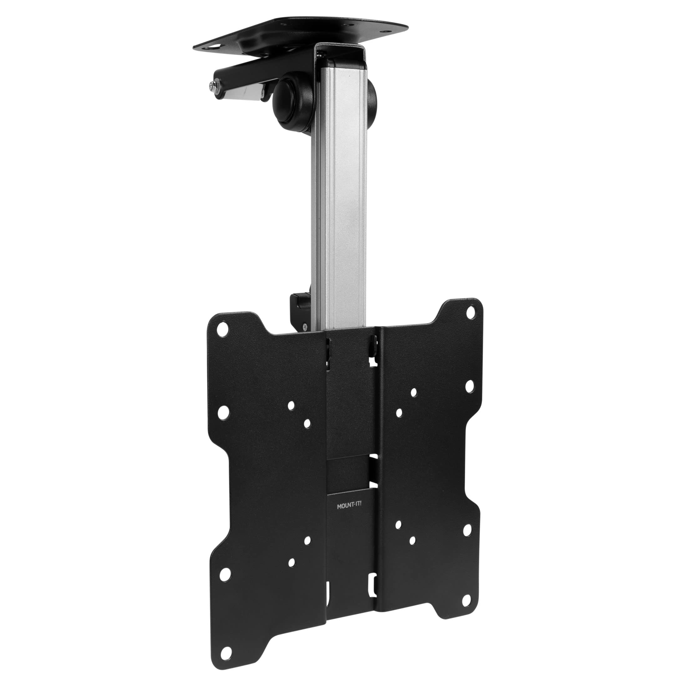 Flip Down TV & Monitor Mount, Under Cabinet & Ceiling Bracket for Kitchens, RVs & Small Spaces | Fits 13–37 Inch Screens | VESA 75x75 100x100 200x200 | Tilt & Swivel | 44 lbs Capacity