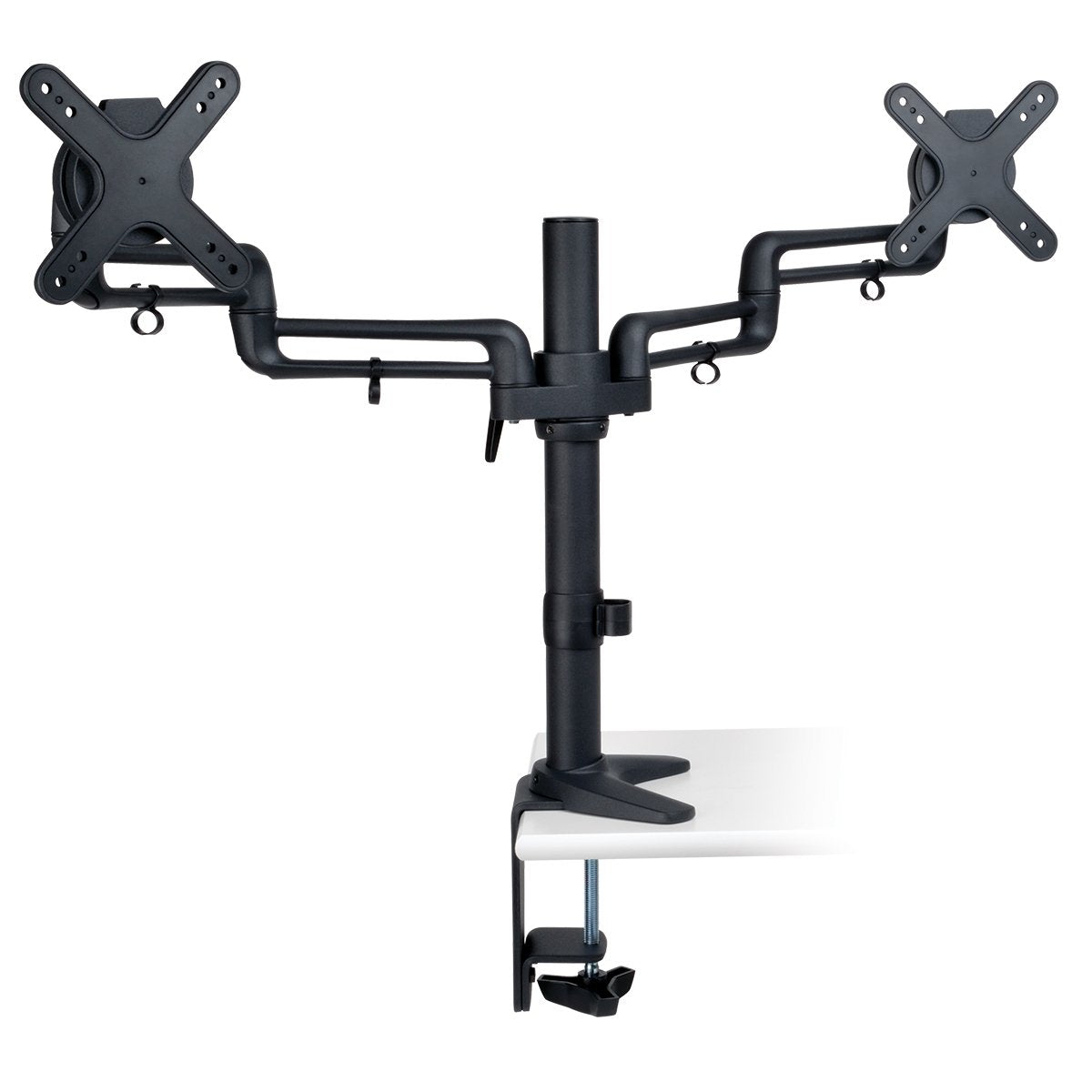 Dual LCD Display Desk Mount Swivel Tilt for 13 to 27-Inches Flat Screen TV (DDR1327SDFC)