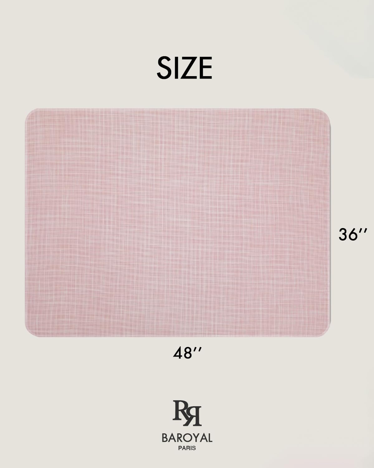 Office Chair Mat for Hardwood Floor Under Desk Computer Rolling Chair Mat for Wood/Tile Floor Non-Slip Heavy Duty Desk Rug PVC Plastic Hard Floor Protector 36" x 48"(Blush)