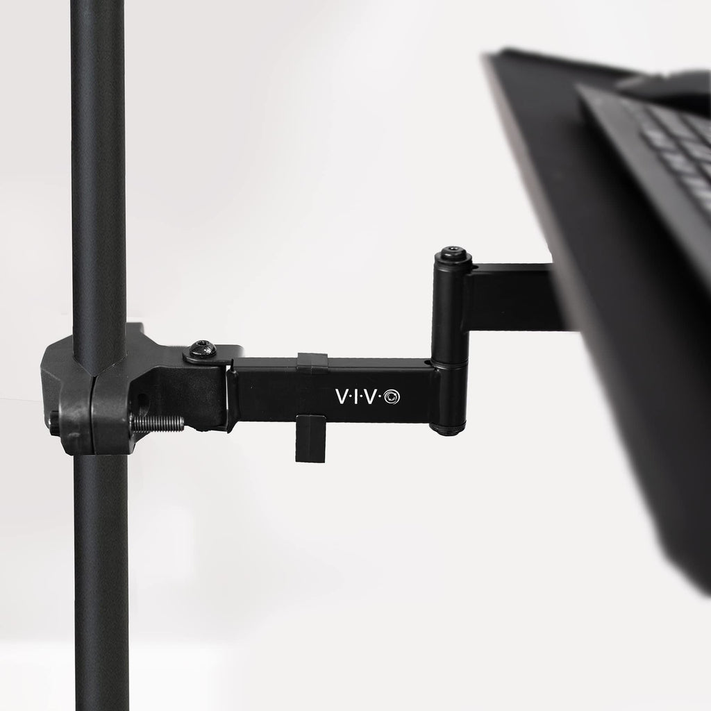 Universal 26 Inch Keyboard and Mouse Tray Pole Mount, 360 Degree Rotation, Neutral Writing Position, Black, Mount-POLEKB