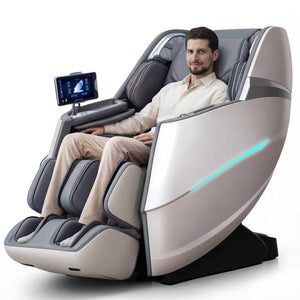 4D Massage Chair Full Body Zero Gravity Recliner - 55“ SL-Track,20 Auto Modes,11 Massage Technique,40 Airbags Massage,with Yoga Stretch,APP Control,Negative Oxygen lons（Grey）