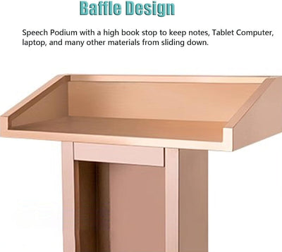Heavy Duty Podium Stainless Steel Lecterns Stylish Modern Pulpits Well Designed Podium Stand Edge Guard Podium Widely Used