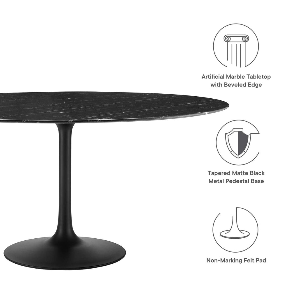 Dining Table, 60", Black Black