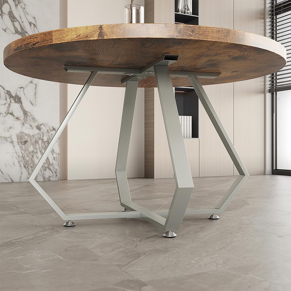 28 Inch Dinning Table Legs,Metal Diamond Shape Coffee Table Base with Suction Cups, Heavy Duty Desk Base for Marble,Glass,Wood Top,DIY Furniture Legs for Home,Kitchen (Silver)