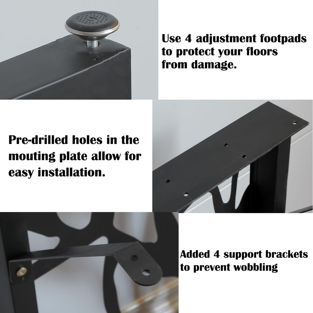 Table Legs 28 inch, Metal Dining Table Base, Heavy Duty Desk Legs,Industrial Modern Furniture Legs Set of 2 with Laser Engraving Design (A)