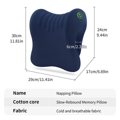 Ergonomic Office Chair Headrest, Adjustable Neck Support Pillow with Removable Washable Cover, Universal Head Rest Attachment for Office Chairs, Wheelchairs, Desk Chair Napping (Navy Blue)