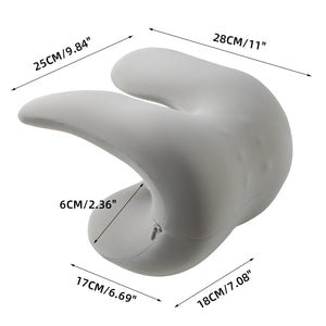 Office Chair Neck Pillow, Memory Foam Ergonomic Nap Pillow Office Chair Headrest Accessory, Neck Support Pillow Ideal for Office and Gaming, Gray