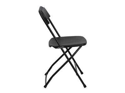 Hercules Series Plastic Folding Chair - Black - 650LB Weight Capacity Comfortable Event Chair - Lightweight Folding Chair