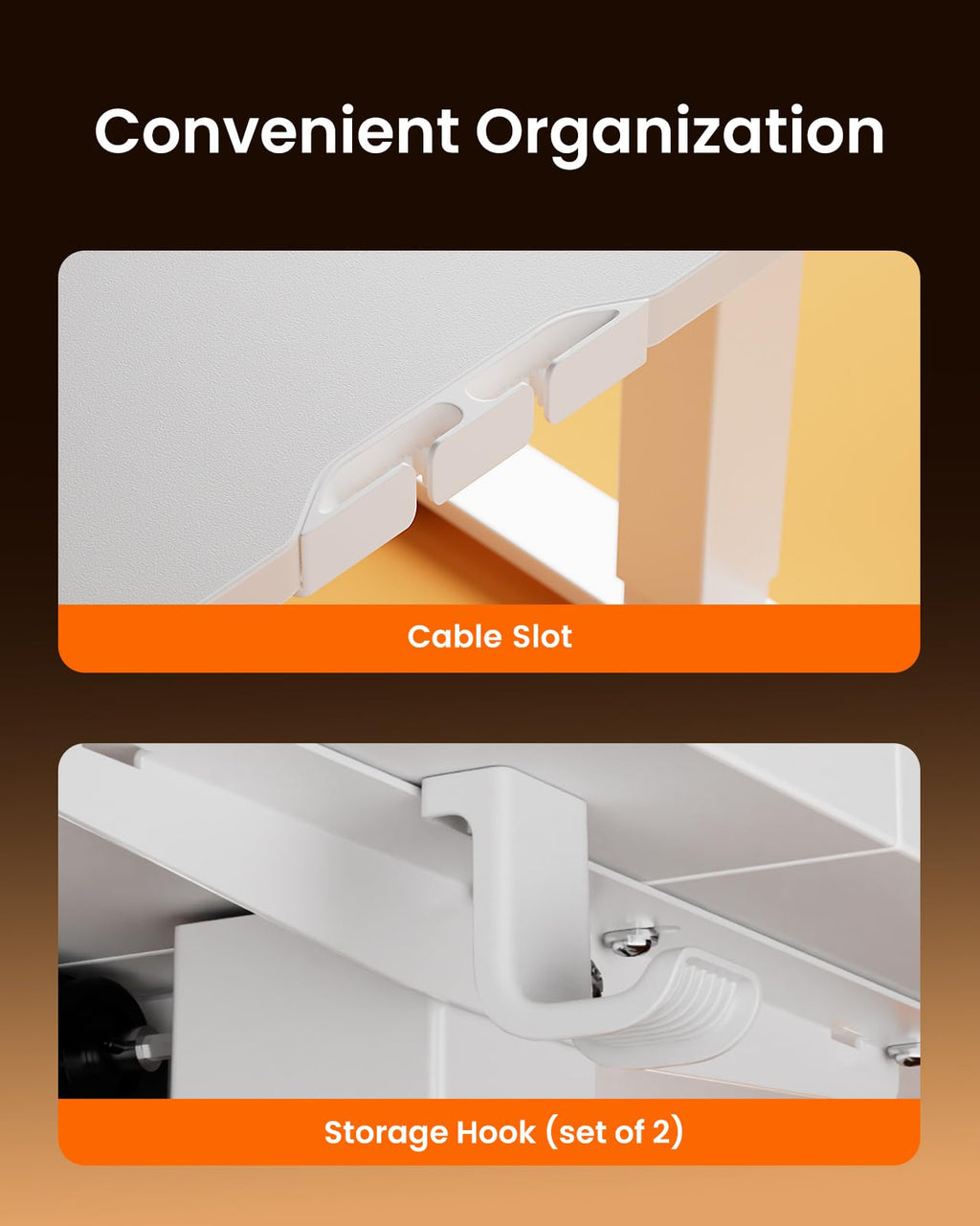 Height Adjustable Electric Standing Desk, 55 x 28 Inches Sit Stand up Desk, Memory Computer Home Office Desk, White