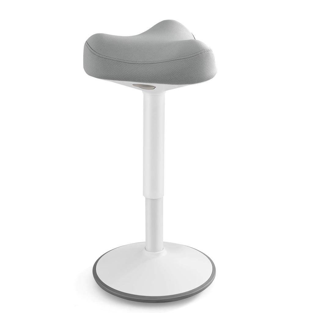 Ergonomic Wobble Stool, Height Adjustable Standing Desk Stool 23.3-33.1 Inches, Swivel Balance Chair with Non-Slip Base, Saddle Seat, for Active Sitting, Office, Home, Dove Gray UOSC008G01