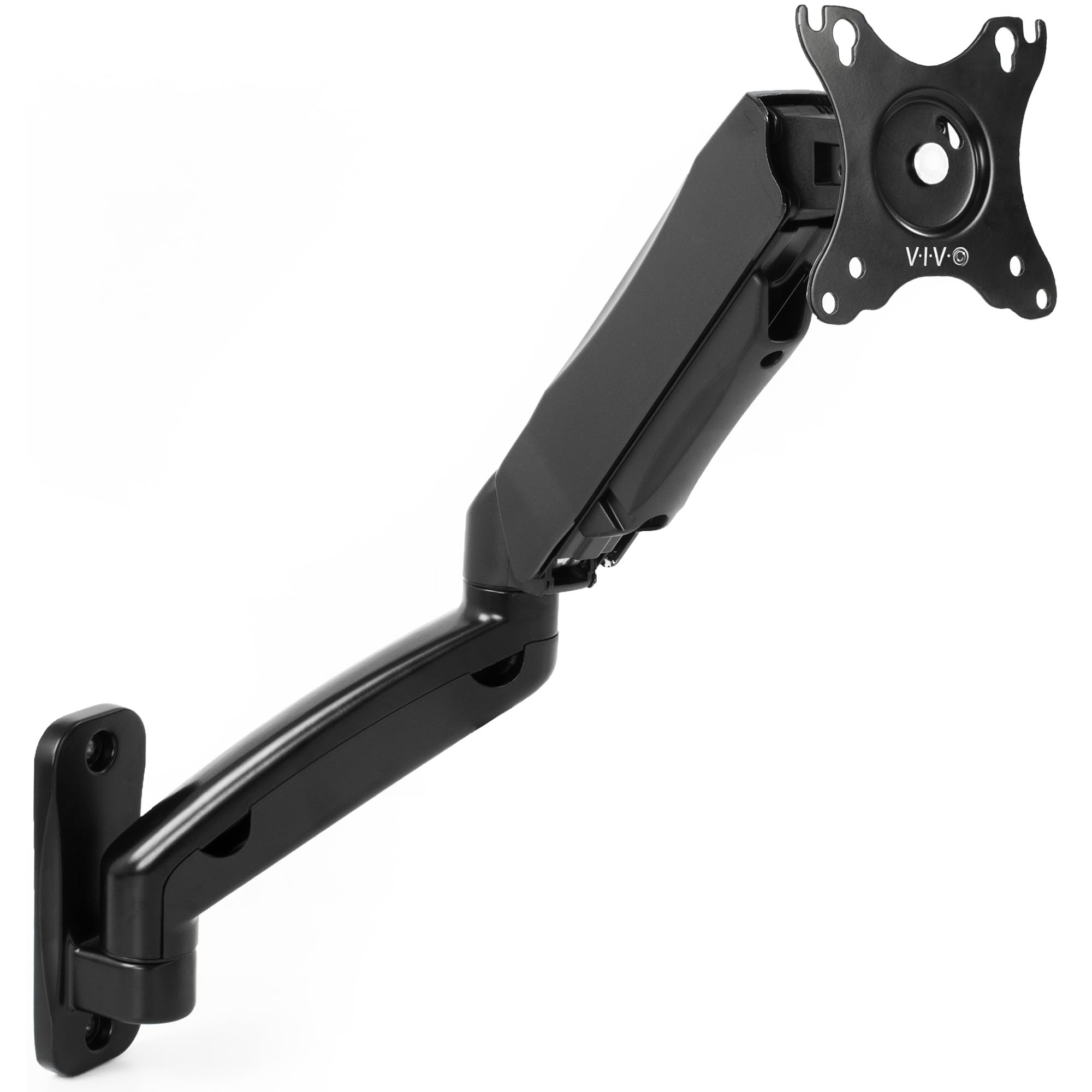 Single Monitor Counterbalance Wall Mount for 32 inch Screens up to 19.8 lbs, Full Motion, Max VESA 100x100, Black, MOUNT-V001G