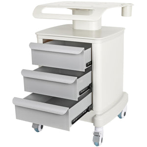 Mobile Ultrasound Trolley Cart Portable Ultrasound Imaging Scanner Vehicle Medical Beauty Storage Cart 115LBS Load with 4 Wheels 2 Brake for Hospital Office Bedroom Medical Clinic
