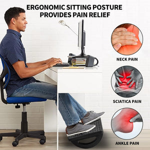 Foot Rest for Under Desk at Work - Ergonomic Foot Stools for Under Office Desk - Rocking Footrest with Roller Massager - Leg Rest for Chair, Computer Gaming -13