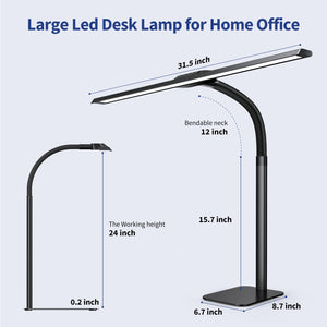 LED Desk Lamp, 24W Architect Desk Lamps with Base 31.5