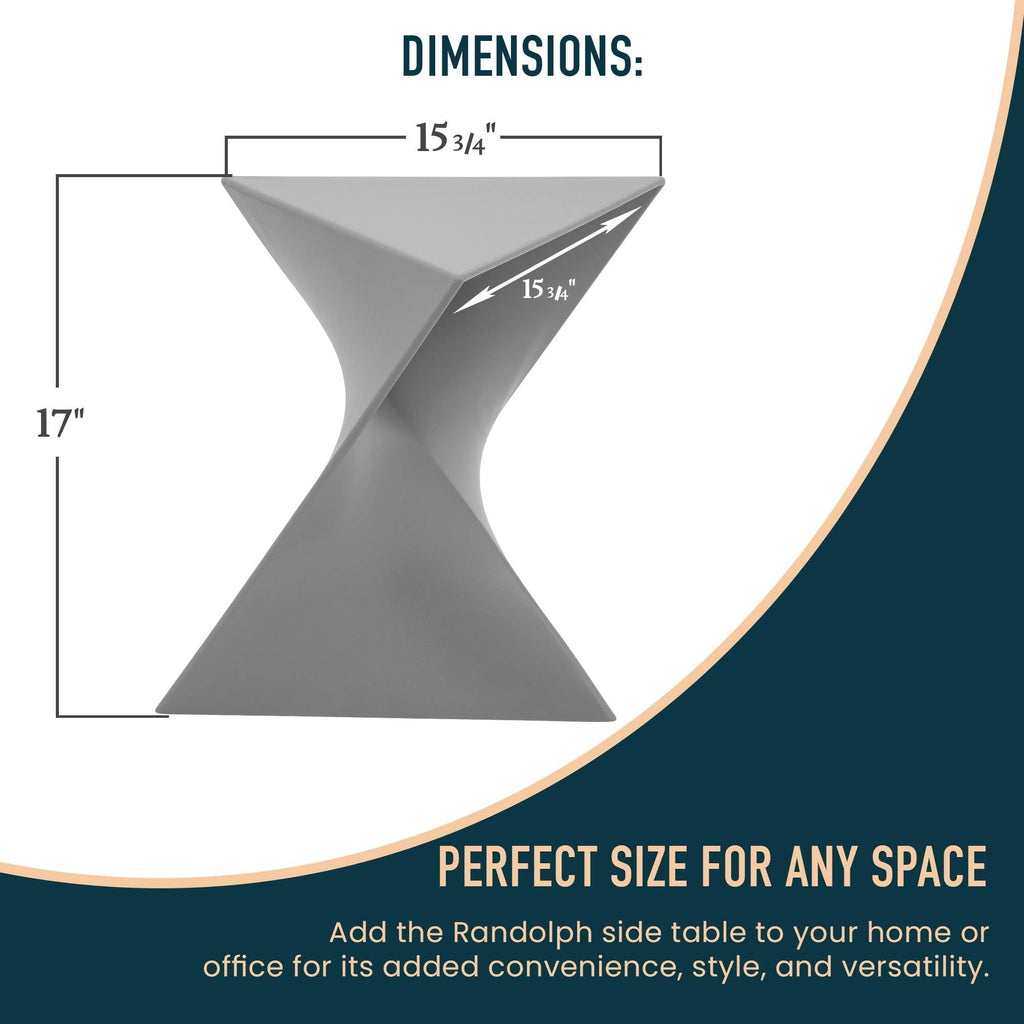 Modern Grey Accent Side Table - Stylish Side Vanity Table for Bedroom & Living Room