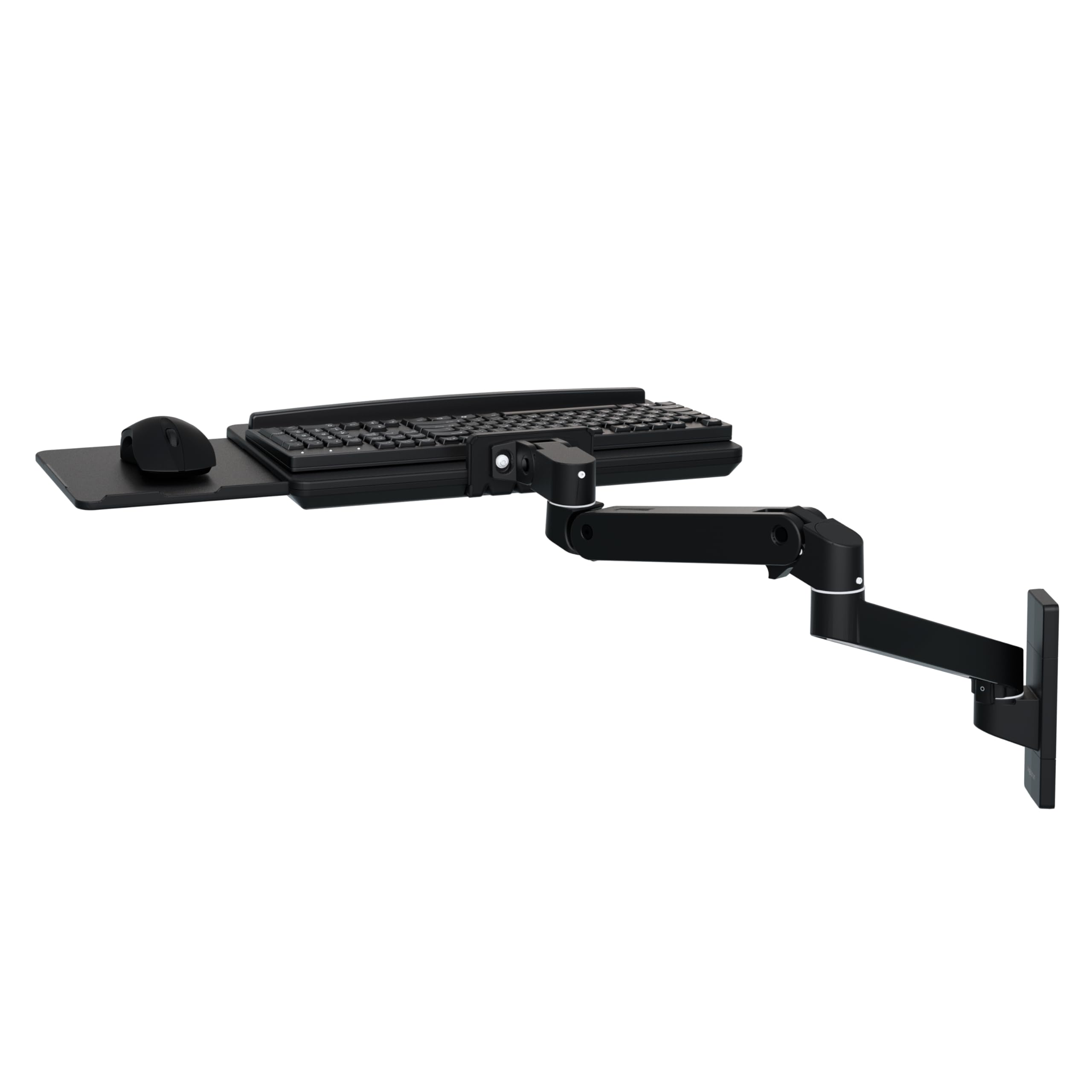 Upgraded LX Pro Premium Keyboard Arm, Wall Mount Adjustable Keyboard Tray – Matte Black
