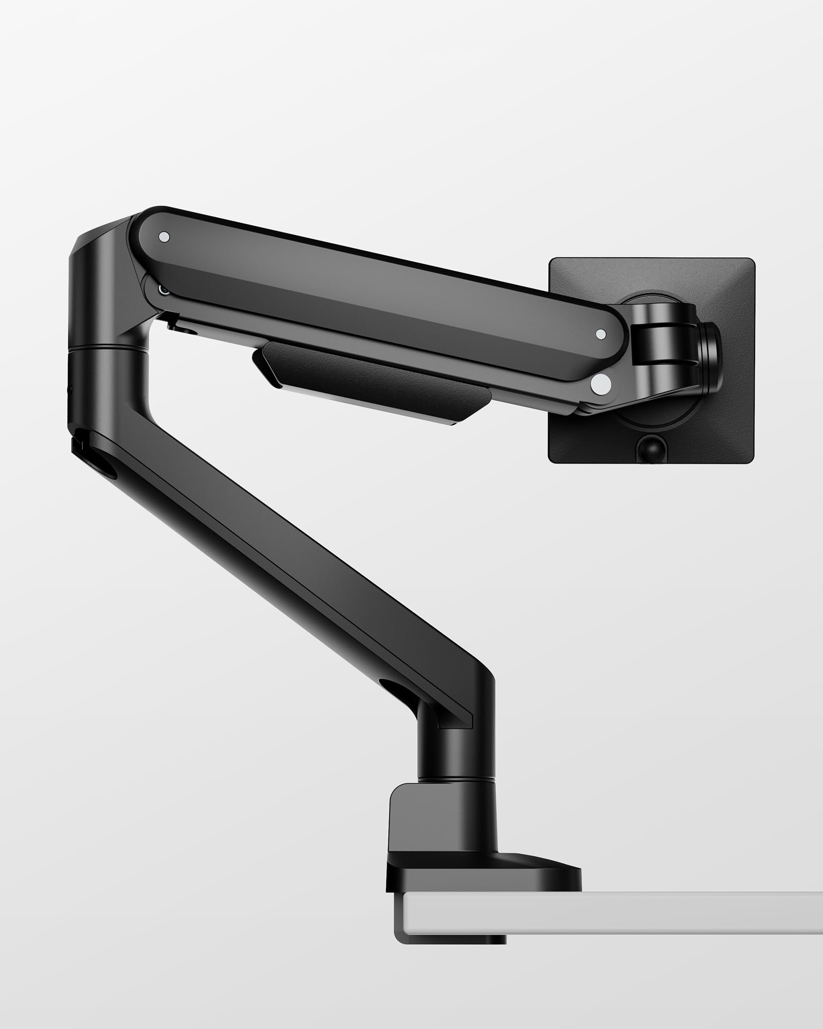 Deluxe Monitor Arm up to 40 Inch Holds 26.4 lbs Curved Screens Aluminum Fully Motion Adjustable Single Monitor Stand with Clamp/Grommet Desk Mount, Quick Release Plate,75/100mm VESA, MA1008BK