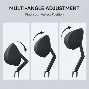 1 Pack Headrest Pillow, Office Chair Headrest Attachment, Neck Support for Office Chair, Back Cushion for Desk Chair for Ergonomic Comfort (Black)
