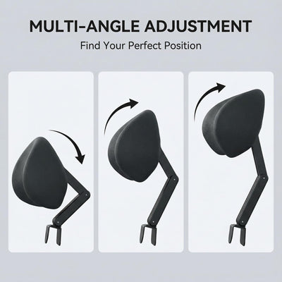 1 Pack Headrest Pillow, Office Chair Headrest Attachment, Neck Support for Office Chair, Back Cushion for Desk Chair for Ergonomic Comfort (Black)