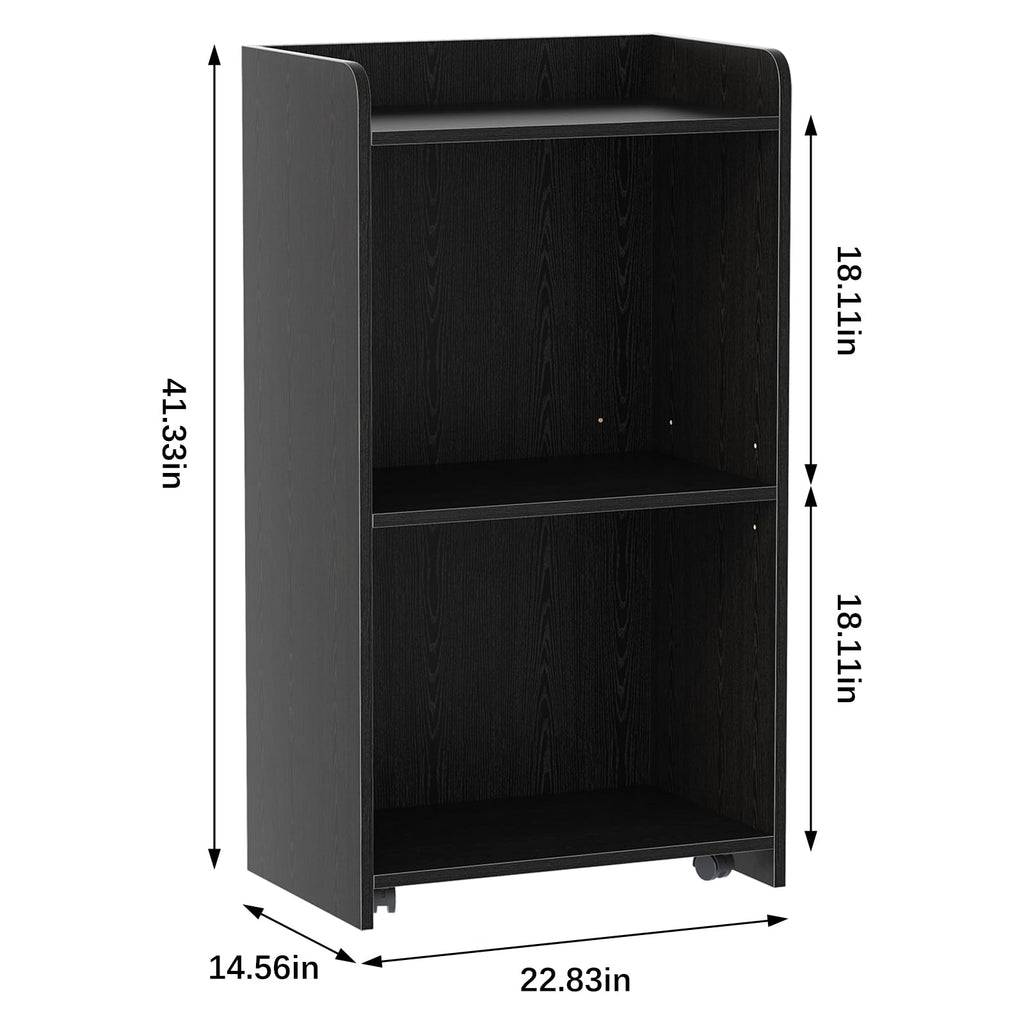 Podium Stand - Portable Podium Stand with 4 Rolling Wheels, Pulpits for Churches with Adjustable Shelf, Hostess Stand, Mobile Teacher lecterns & podiums for Church, Classroom, Office (Black)