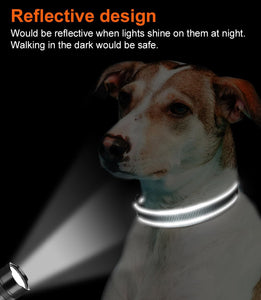 Reflective Dog Collar, Soft Neoprene Padded, Metal D-Ring, Nylon Pet Collar Adjustable for Small Dogs, Gray, S