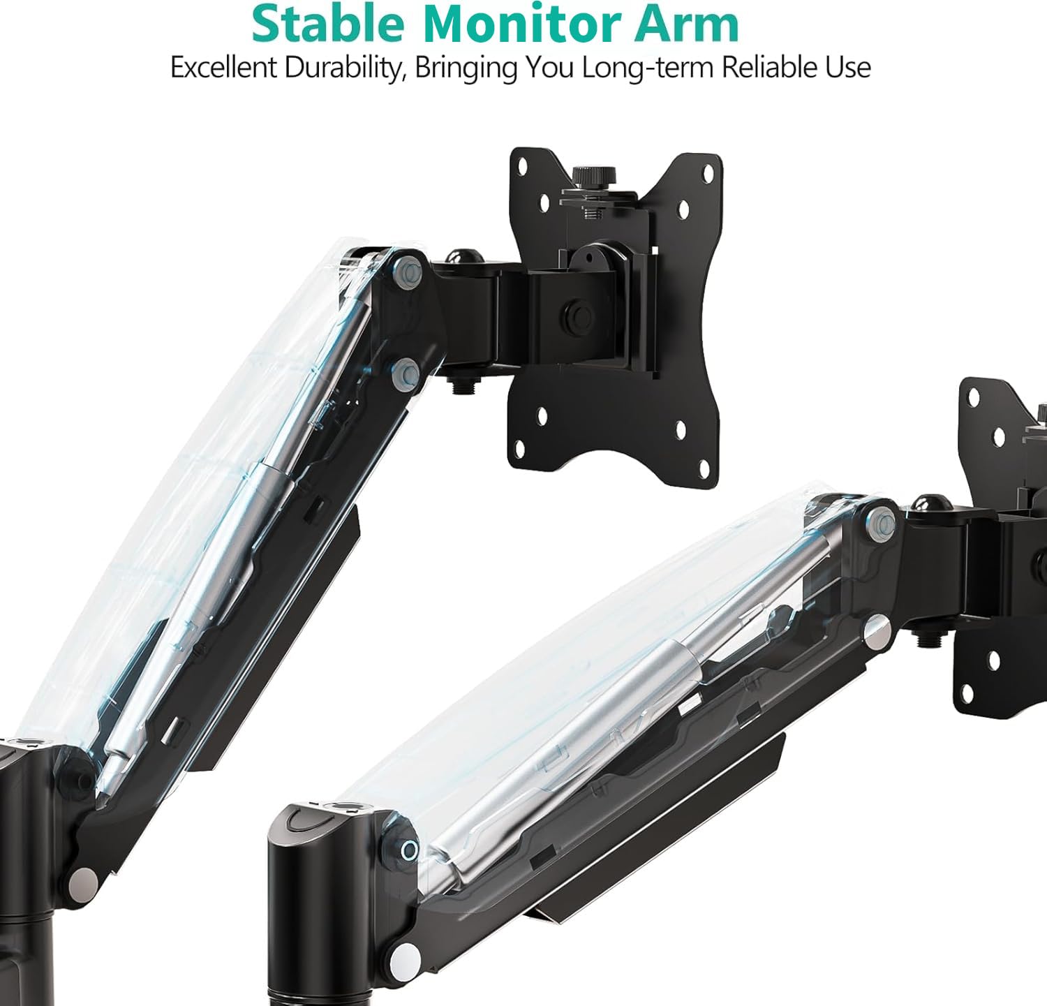 Triple Arm Laptop and Dual Monitor Desk Mount for 17" Notebook and Up to 32" Screens, Adjustable Monitor Arms with Tilt Swivel Rotation, VESA 75x75 100x100, Black (GSDM003LP)