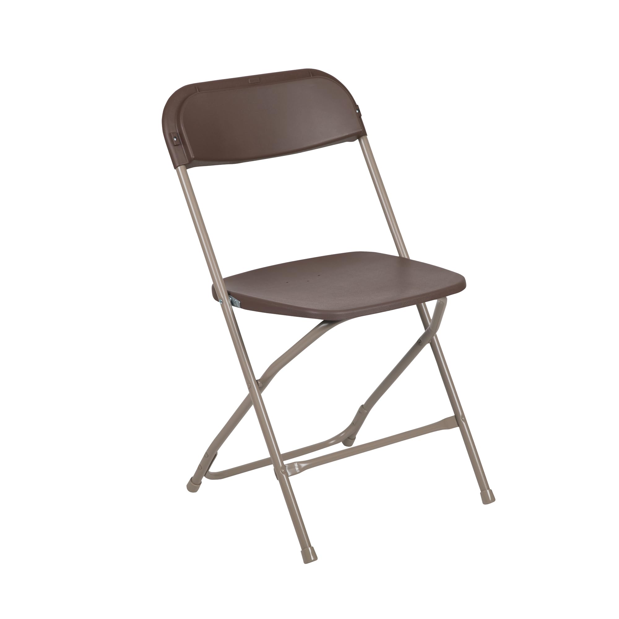 10 Pack, Hercules Series Plastic Folding Chair Brown -  650LB Weight Capacity Comfortable Event Chair-Lightweight Folding Chair