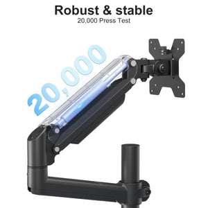 Dual Monitor Mount, 13-33 Inch Adjustable Dual Monitor Arm for Desk Holds Max 19.8 lbs Screens, Swivel Vesa Bracket with C Clamp, Grommet Mounting, Monitor Arms for 2 Monitors (GSDM002)