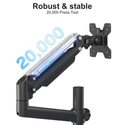 Dual Monitor Mount, 13-33 Inch Adjustable Dual Monitor Arm for Desk Holds Max 19.8 lbs Screens, Swivel Vesa Bracket with C Clamp, Grommet Mounting, Monitor Arms for 2 Monitors (GSDM002)