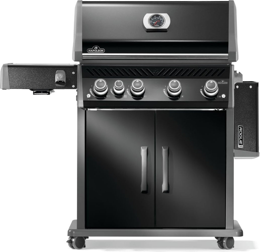 Rogue PRO 525 Natural Gas Grill with Infrared Side Burner, Black, Durable 5-Burner Cooking Surface