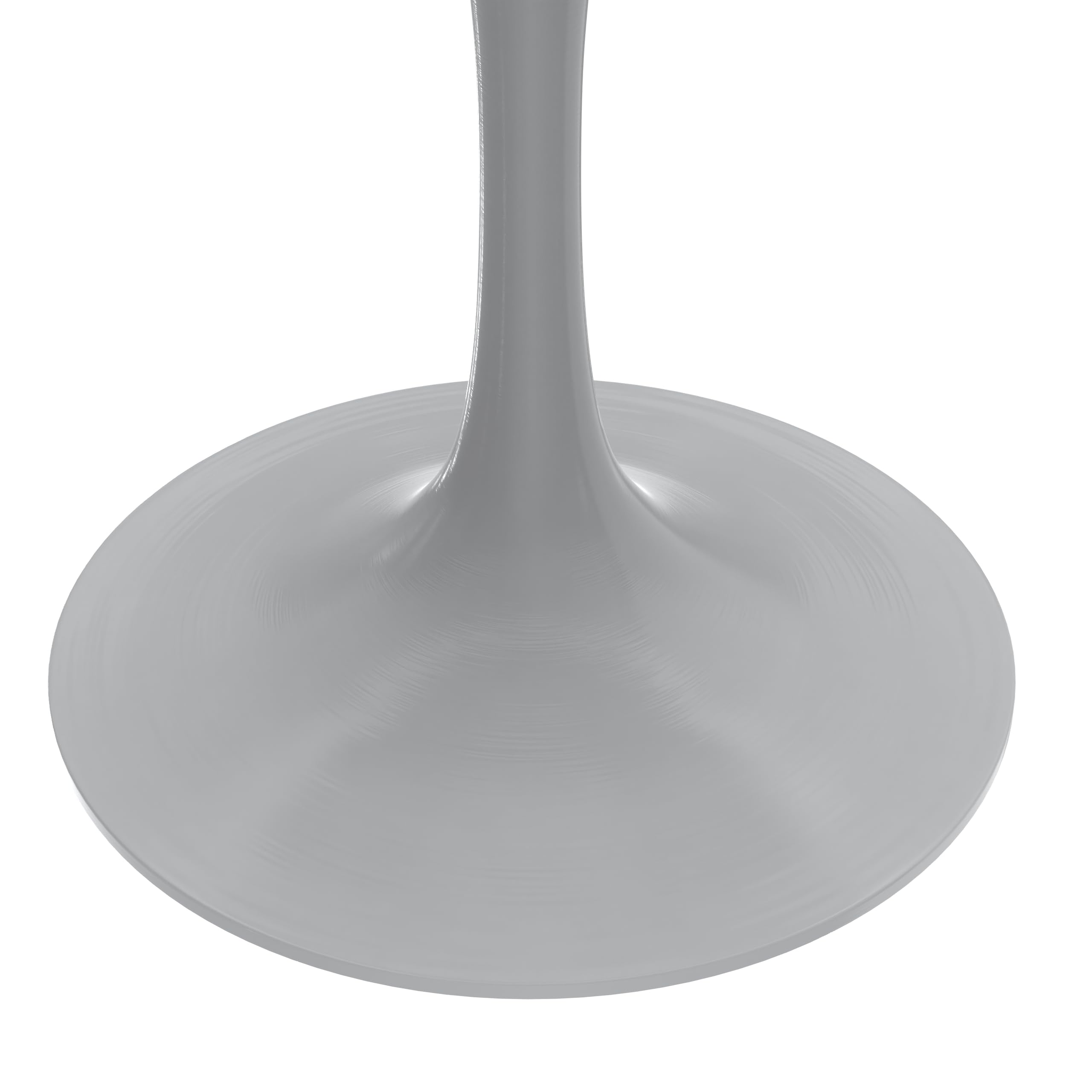 Mid-Century Modern 36 Inch Round Dining Table, MDF Wood Tabletop with White Steel Pedestal Base, Contemporary Kitchen & Dining Room Table, for Small Spaces (Black)
