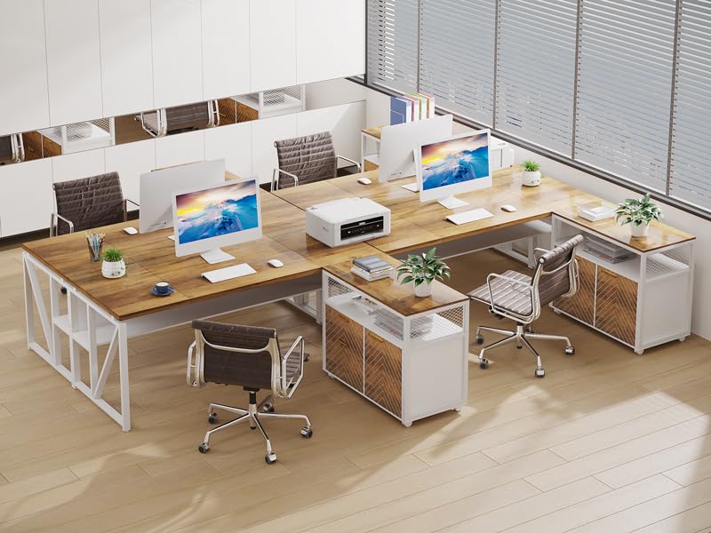 L Shaped Desk with Drawer,63
