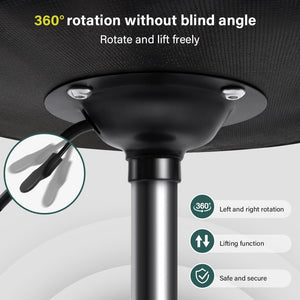 6-Square Lattice PU Swivel Stool with Wheel for Work SPA Shop Massage Height-Adjustable and Cost-Effective Rolling Stool Chair (Green)