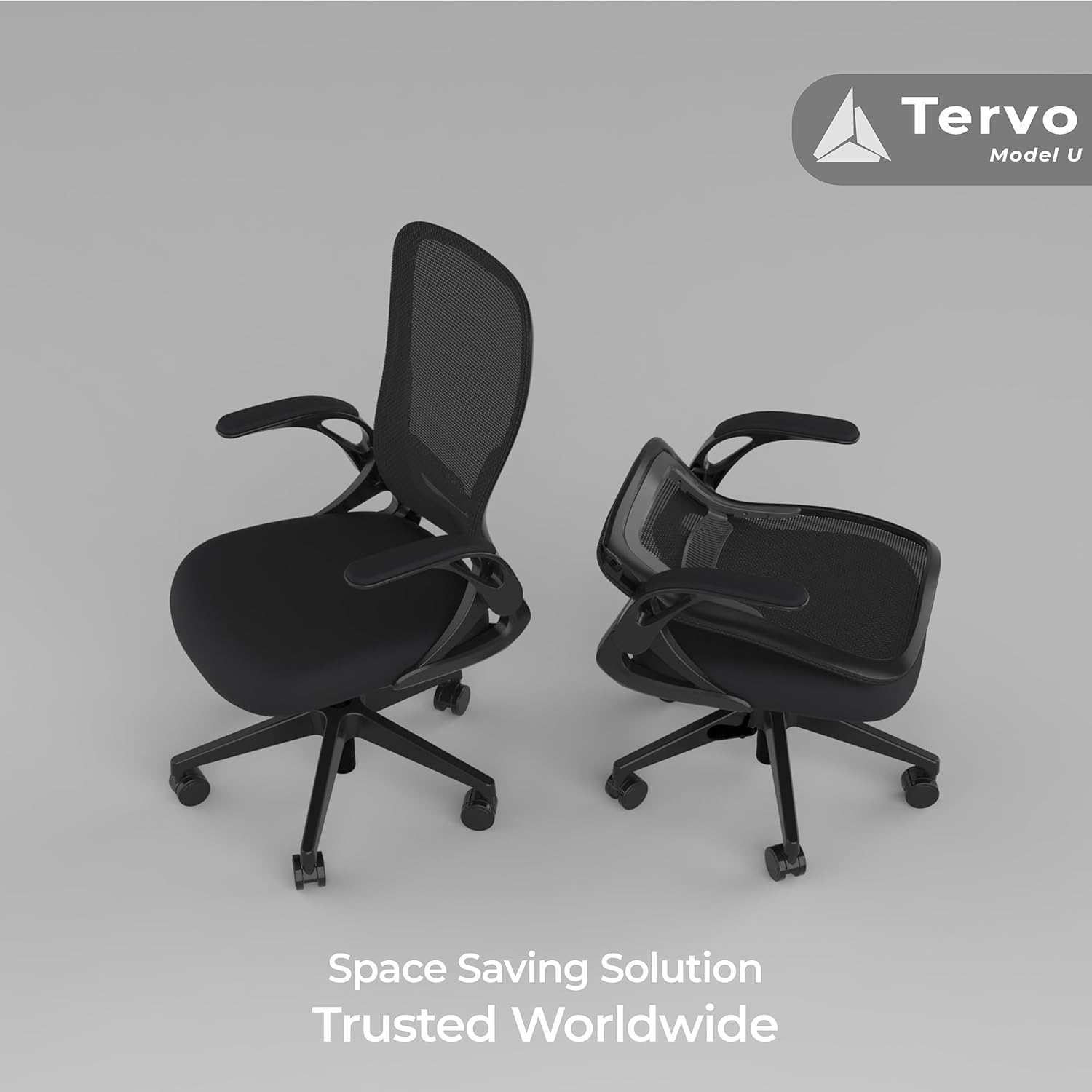 Model U Folding Office Chair Ergonomic Mesh Computer Chair for Small Room Adults Kids