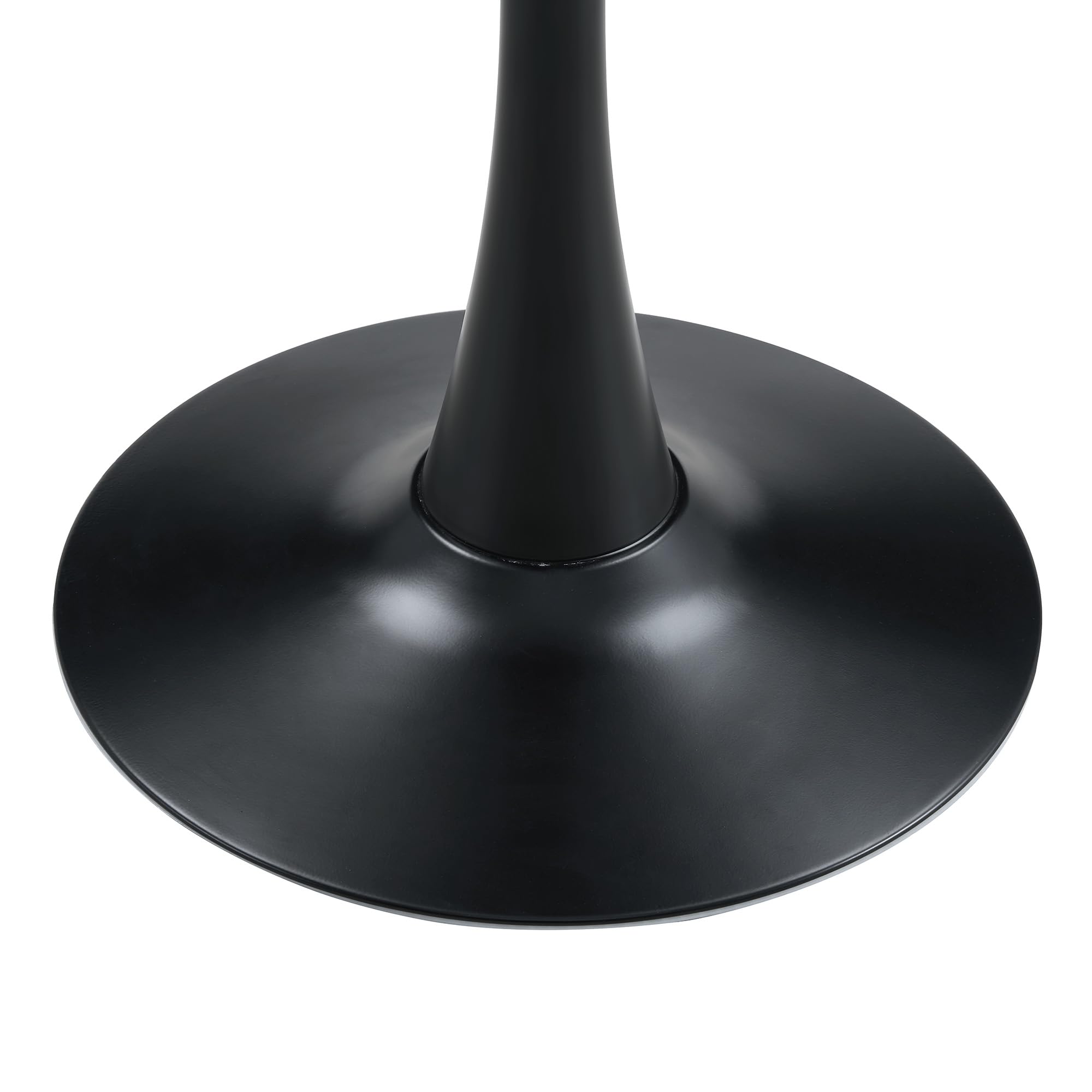Round Dining Table, 23.6" Circle Tulip Table with Thickened Tabletop & Metal Pedestal, Mid Century Modern Bistro Table for Kitchen, Small Places, Living Room