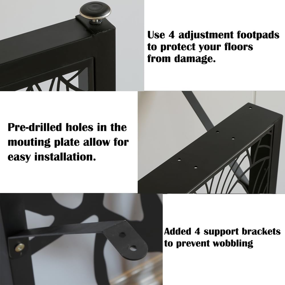 Heavy-Duty Metal Table Legs for DIY Desk Base, 28 Inch Black Industrial Legs with Laser Engraving Design, for Dining Table/Office Furniture Set of 2 (D)